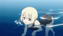 Anime Girl Funny Swimming GIF 