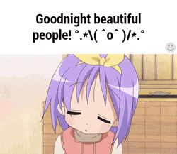 Anime Girl Goodnight Beautiful People GIF
