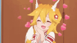 Anime Girl Happy In Love