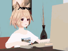 Anime Girl Mimicking Brent Rambo Advertisement GIF