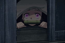 Anime Girl Nezuko Fighting  GIF