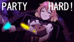 Anime Girl Party Hard Meme GIF