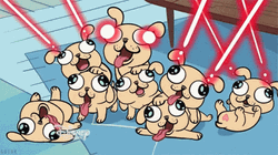 Anime Girl Puppies Shooting Laser Eyes GIF