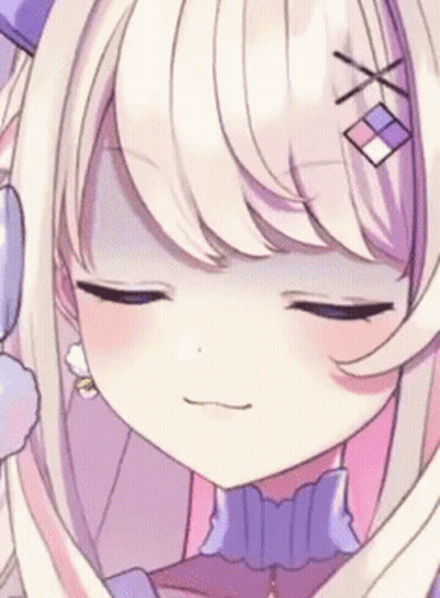Anime Girl With Eyes Closed GIF