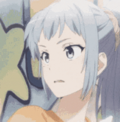 Anime Girl With Ponytail Serious Look GIF