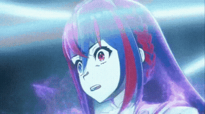 Anime Girl With Purple Hair And Red Eyes GIF