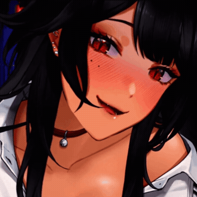 Anime Girl With Red Eyes Close Up GIF