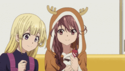 Anime Girls Confetti GIF