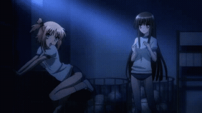 Anime Girls Dancing In Dark Room GIF