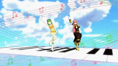 Anime Girls Dancing on Piano Keyboard