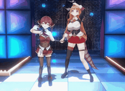 Anime Girls Dancing On Stage GIF