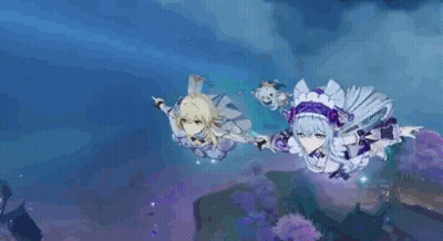 Anime Girls Flying In The Air GIF