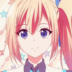 Anime Girls Hair Flashing Colors GIF