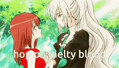 Anime Girls Hop On Melty Blood GIF