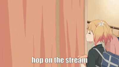 Anime Girls Kissing Hop On The Stream GIF
