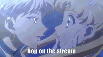 Anime Girls Kissing Hop On The Stream GIF