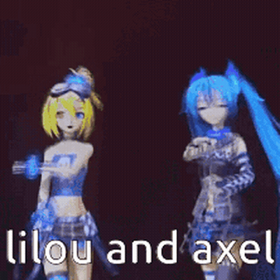 Anime Girls Lilou And Axel GIF