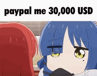 Anime Girls Looking At Each Other Paypal Me 30000 USD GIF