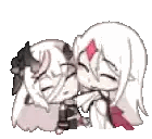 Anime Girls Lying Next To Each Other Sticker