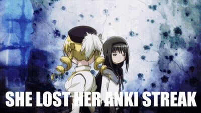 Anime Girls She Lost Her Anki Streak GIF
