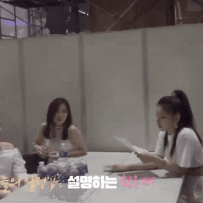 Anime Girls Sitting Around Table Talking GIF