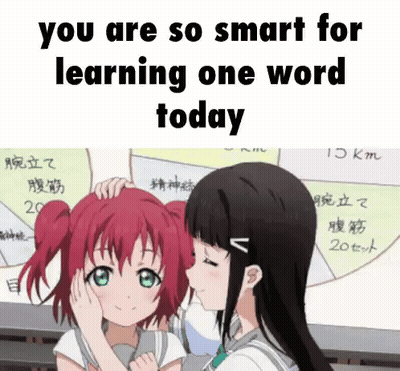 Anime Girls Standing Close GIF
