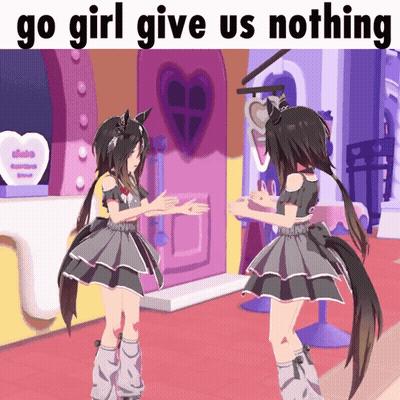 Anime Girls Standing Together Go Girl GIF