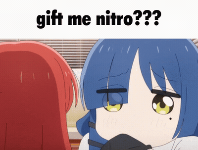 Anime Girls With Gift Me Nitro GIF