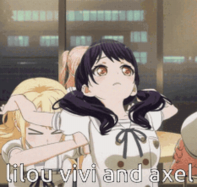 Anime Girls With Lilou Vivi And Axel GIF