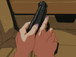 Anime Gun Reload Animation GIF