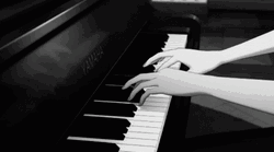 Anime Hand Playing Piano GIF