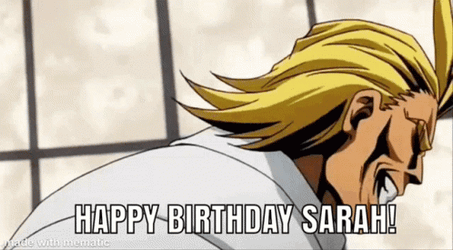 Anime Happy Birthday Sarah GIF