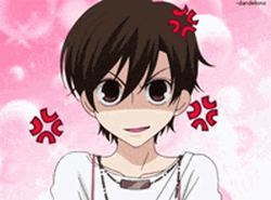 Anime Haruhi Fujioka Mad Face GIF