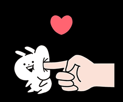 Anime Heart Pinching Bunny  GIF