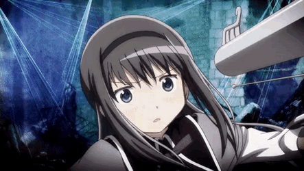 Anime Homura Akemi Gun Fight GIF