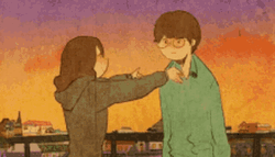 Anime Hug At Sunset