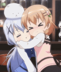 Anime Hug Chino And Cocoa Hoto