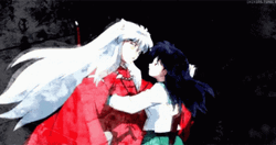 Anime Inuyasha And Kagome Kissing GIF