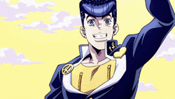 Anime Jojo's Bizarre Josuke Waving Hello GIF