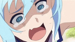 Anime Konosuba Aqua Screaming GIF