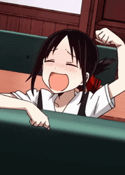 Anime Laughing Kaguya Shinomiya Burst Into Laughter GIF