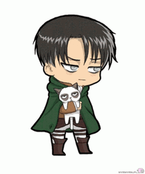Anime Levi Ackerman Blinking GIF