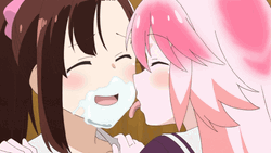 Anime Lick Girl's Face GIF