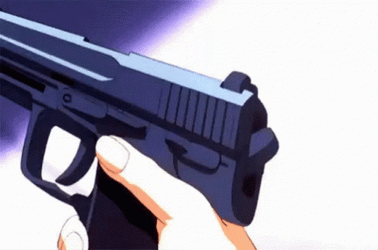 Anime Loading Pistol Gun GIF