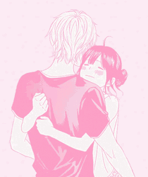 Anime Love Hugging Couple