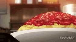 Anime Man Eating Spaghetti GIF