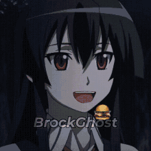 Anime Meme Akame Eating Animated Burger