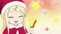 Anime Merry Christmas Bell Ring GIF