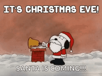 Anime Merry Christmas Santa Snoopy GIF