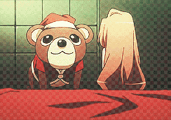Anime Merry Christmas Teddy Santa GIF